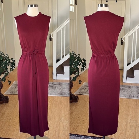 DYNAMITE Sleeveless Crew Neck Dress Maroon XS - Picture 12 of 12